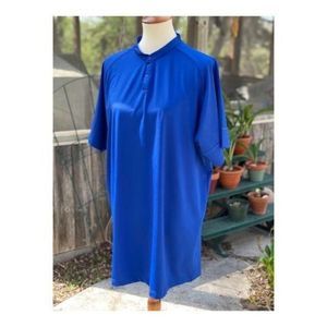 Blue Longball Dry-fit Golf Polo Shirt 1/4 Snap Closure Sz XL